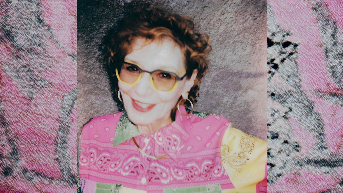 Ein Polaroid Foto von Vivien Goldman